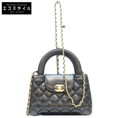 CHANEL シャネル AS4416 黒 カーフ マトラッセ ミニショッピングバッグ ショルダーバッグ ショルダーバッグ