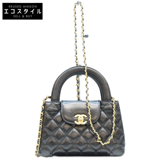 CHANEL シャネル AS4416 黒 カーフ マトラッセ ミニショッピングバッグ ショルダーバッグ ショルダーバッグ