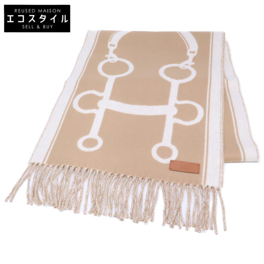 HERMES エルメス モール 馬具柄 カシミヤ マフラー