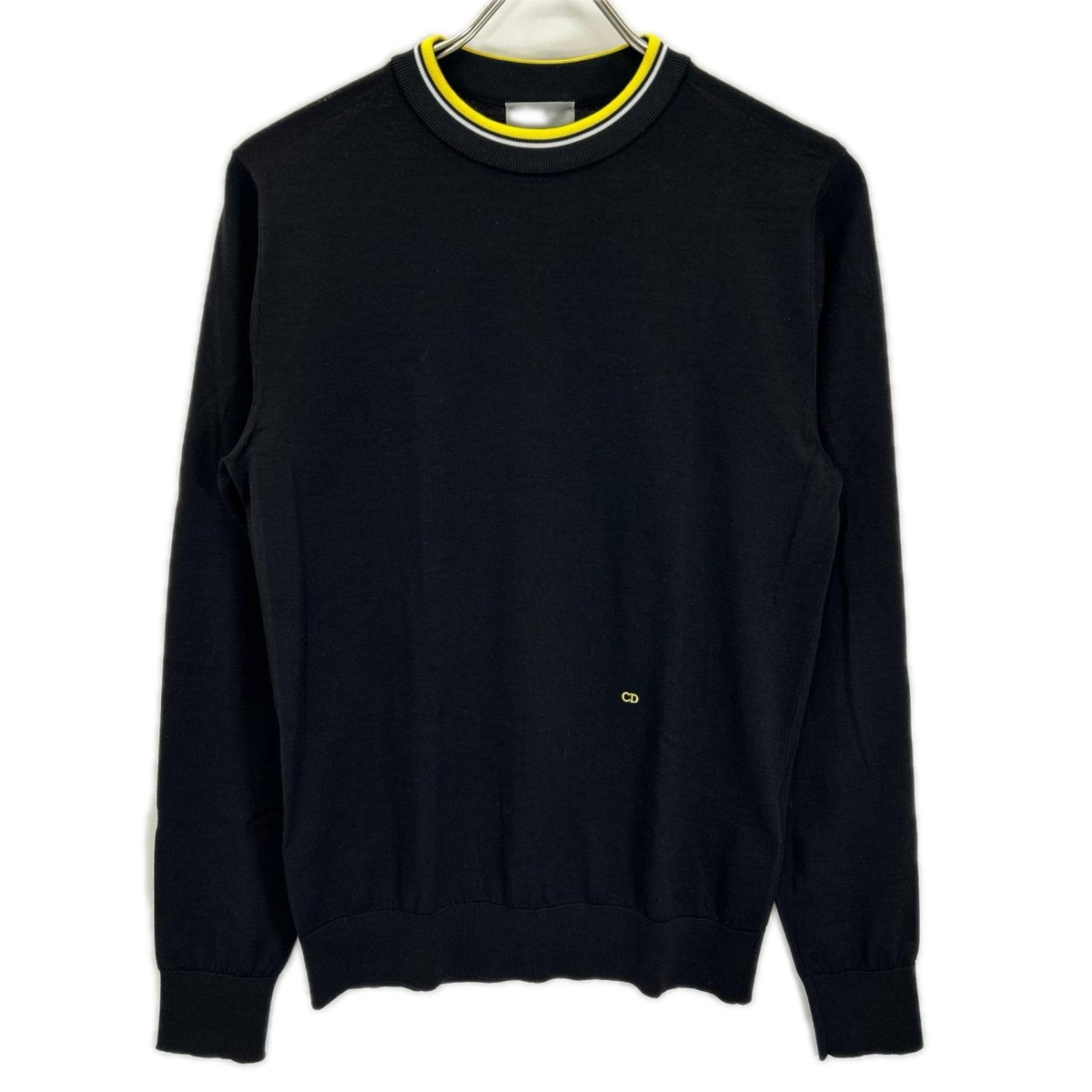 Dior HOMME Chris Van Assche Era 763M648KT637 Black Trimmed Knit Top