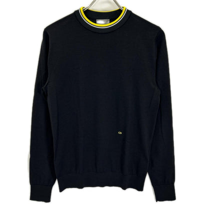 Dior HOMME Chris Van Assche Era 763M648KT637 Black Trimmed Knit Top