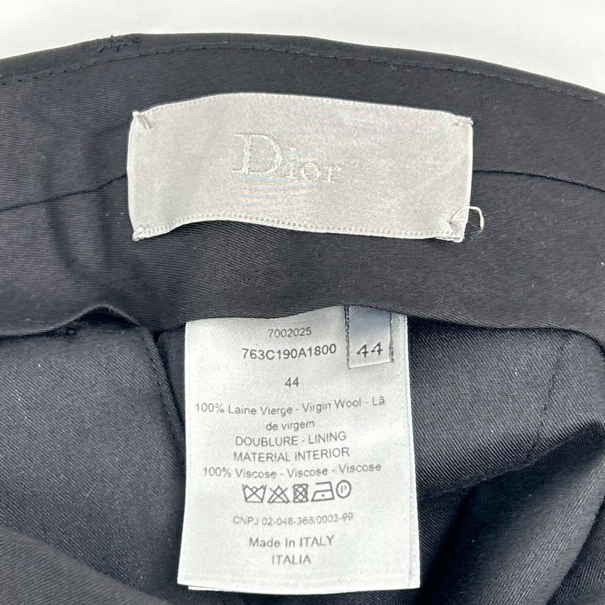 Dior HOMME ディオールオム クリスヴァンアッシュ期 763C190A1800 ブラック トラウザーパンツ ボトムス