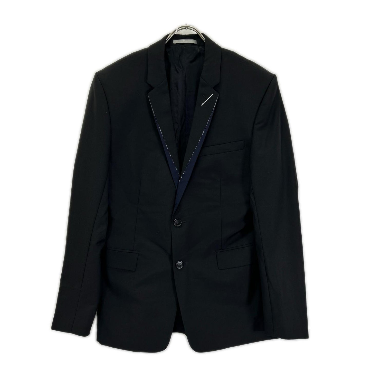 Dior HOMME ディオールオム クリスヴァンアッシュ期 833C241Y3500 ブラック×ネイビー ナローラペル シングルジャケット ジャケット