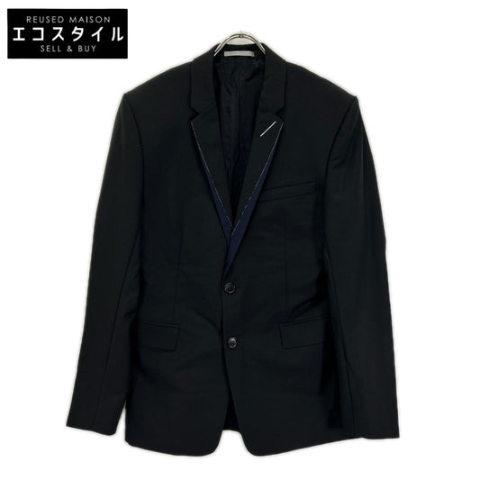 Dior HOMME ディオールオム クリスヴァンアッシュ期 833C241Y3500 ブラック×ネイビー ナローラペル シングルジャケット ジャケット