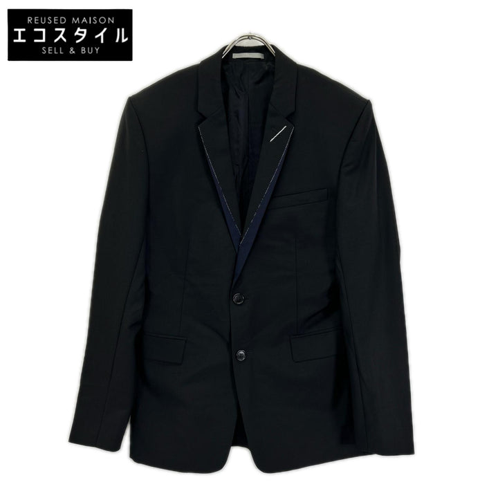 Dior HOMME ディオールオム クリスヴァンアッシュ期 833C241Y3500 ブラック×ネイビー ナローラペル シングルジャケット ジャケット