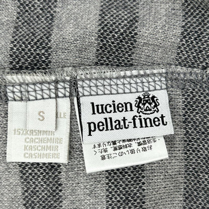 lucien pellat-finet ルシアンペラフィネ グレー カシミヤ混 カスレボーダー バックスカル ジップパーカ トップス