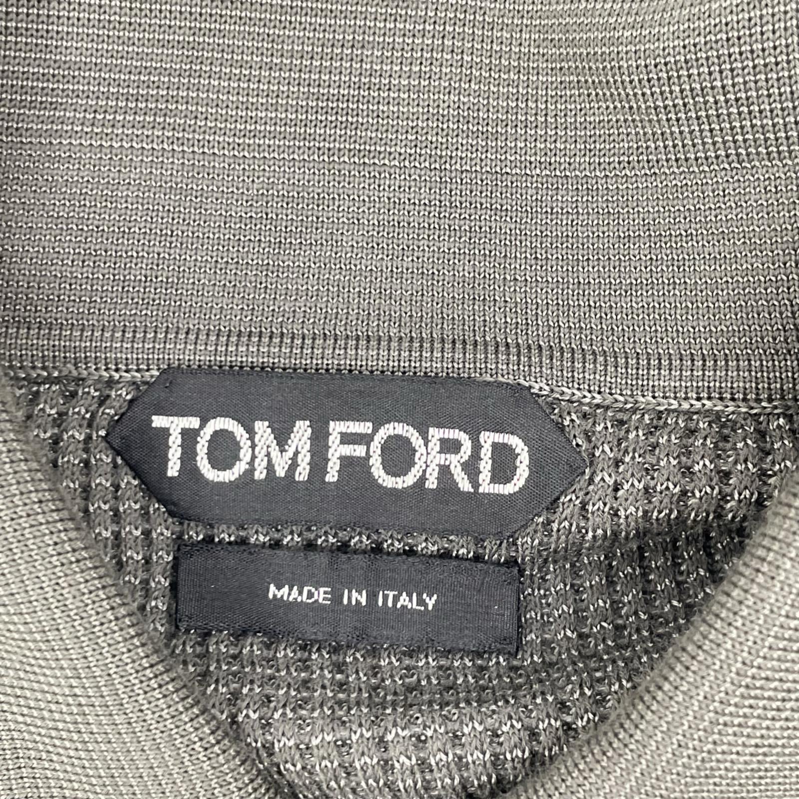 TOM FORD トムフォード BPD99 TFK132 カーキ ニットポロシャツ トップス
