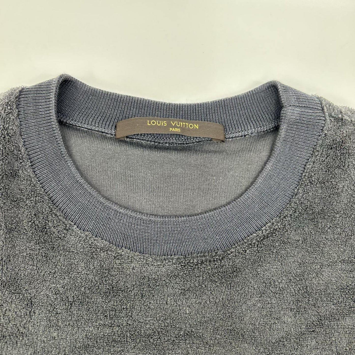 LOUIS VUITTON ルイヴィトン キムジョーンズ期 RM161M JVT H9Y25W グレー パイルニット トップス