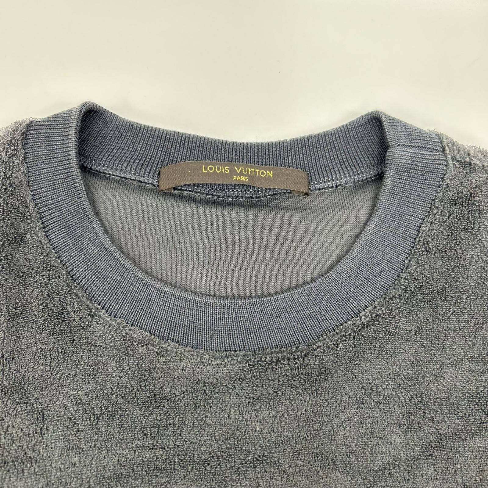 LOUIS VUITTON ルイヴィトン キムジョーンズ期 RM161M JVT H9Y25W グレー パイルニット トップス