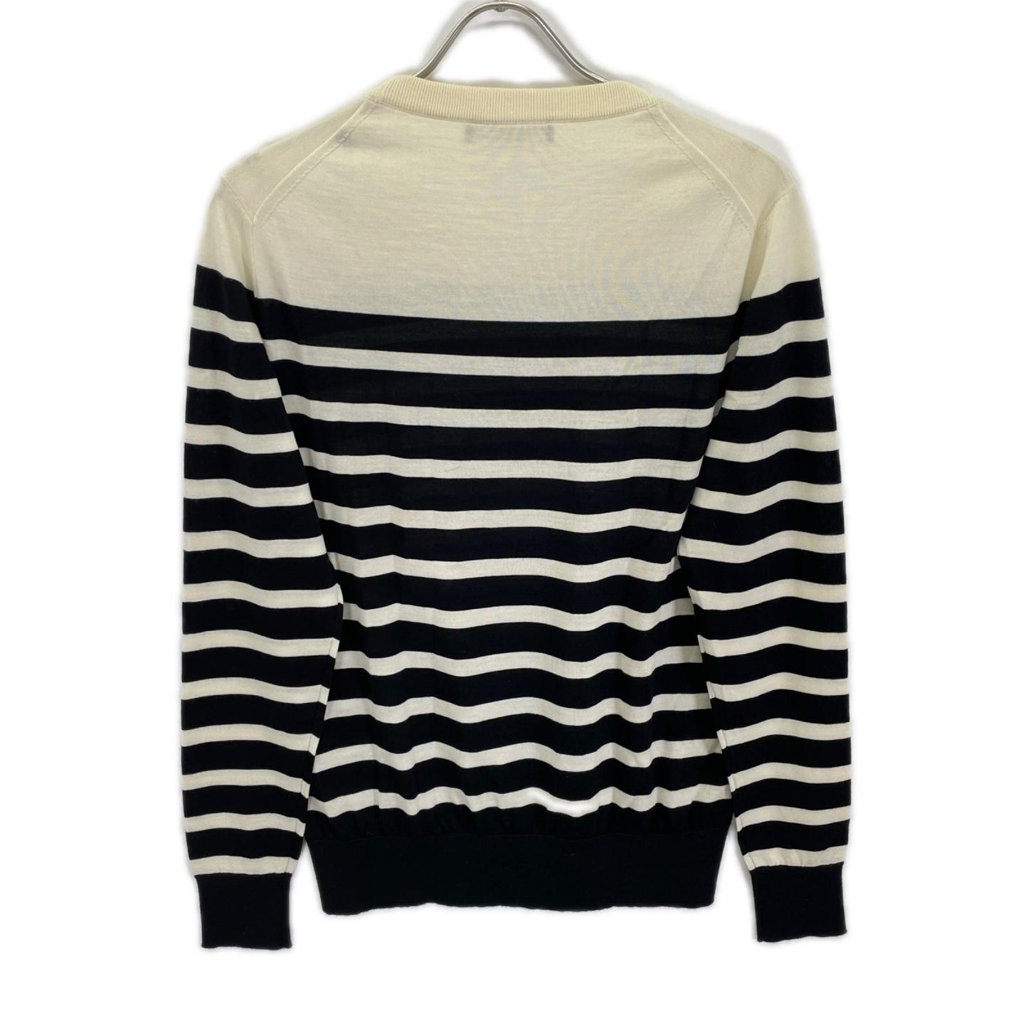 DOLCE&GABBANA ドルチェアンドガッバーナ GN055K ブラック×ホワイト ボーダー カシミヤニット トップス