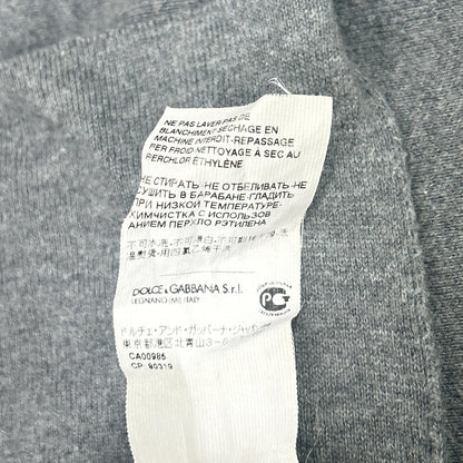 DOLCE&GABBANA ドルチェアンドガッバーナ GFC02K グレー コットン×カシミヤ ジップアップパーカ トップス