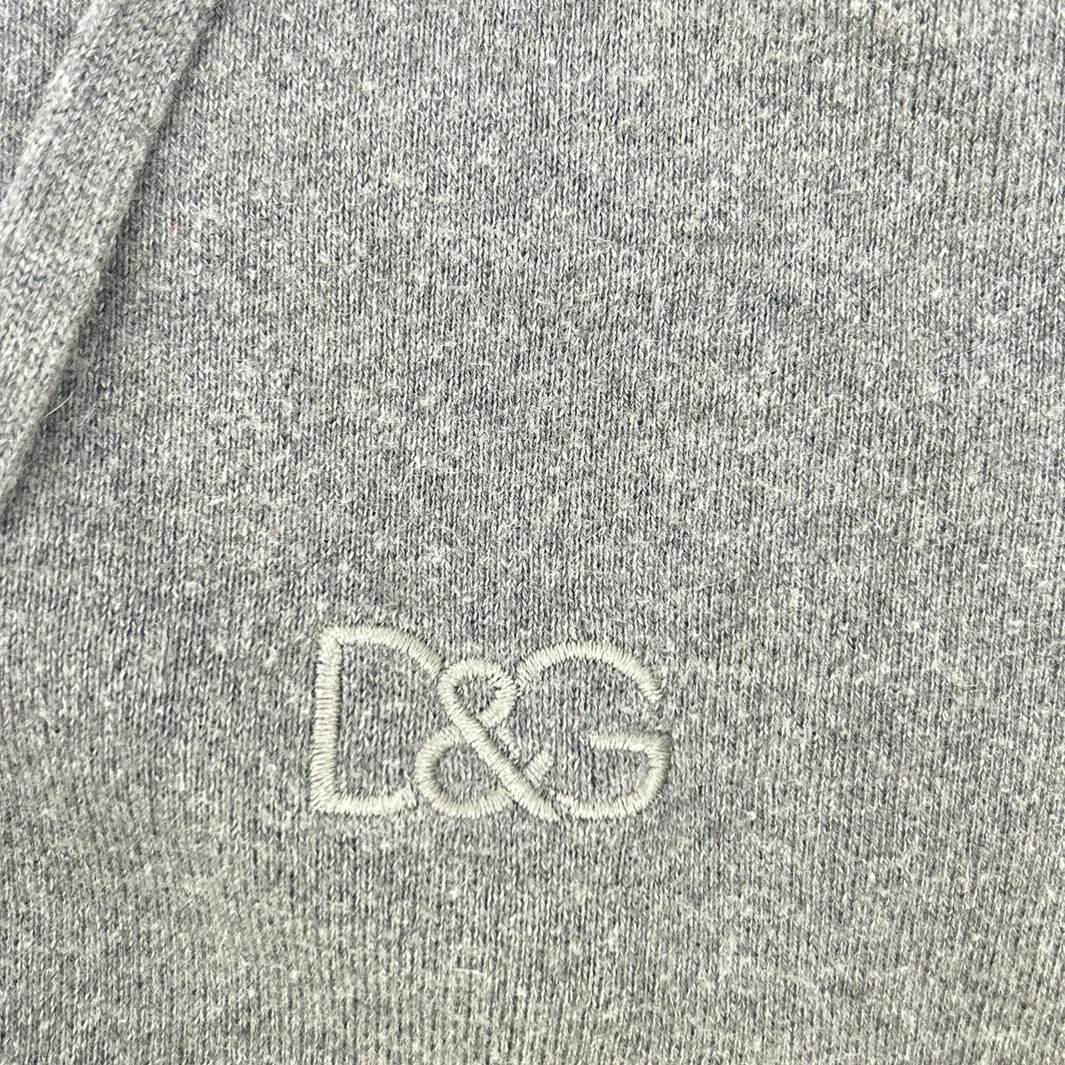 DOLCE&GABBANA ドルチェアンドガッバーナ GFC02K グレー コットン×カシミヤ ジップアップパーカ トップス