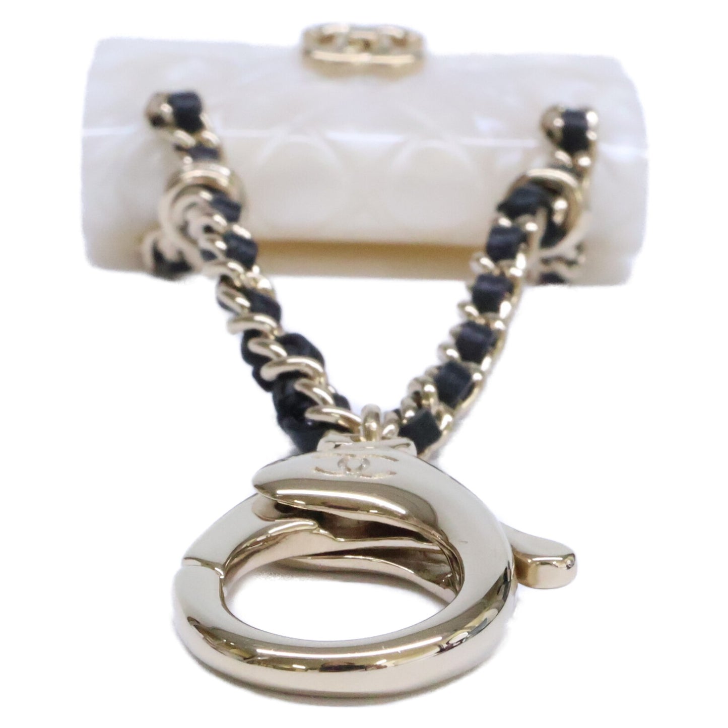 CHANEL シャネル 美品 B23C マトラッセ バッグチャーム キーホルダー