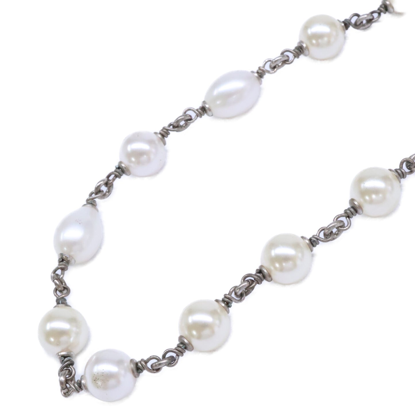 CHANEL シャネル I20S ラインストーンココマーク バロックパールネックレス ネックレス