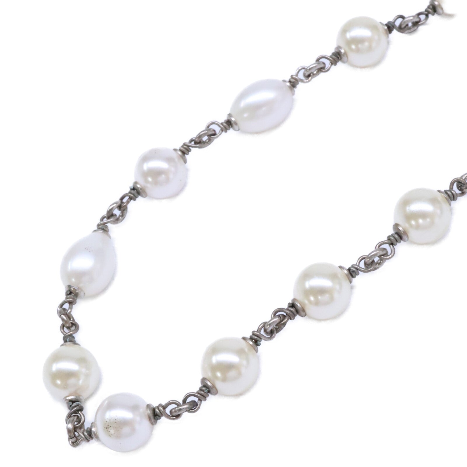 CHANEL シャネル I20S ラインストーンココマーク バロックパールネックレス ネックレス