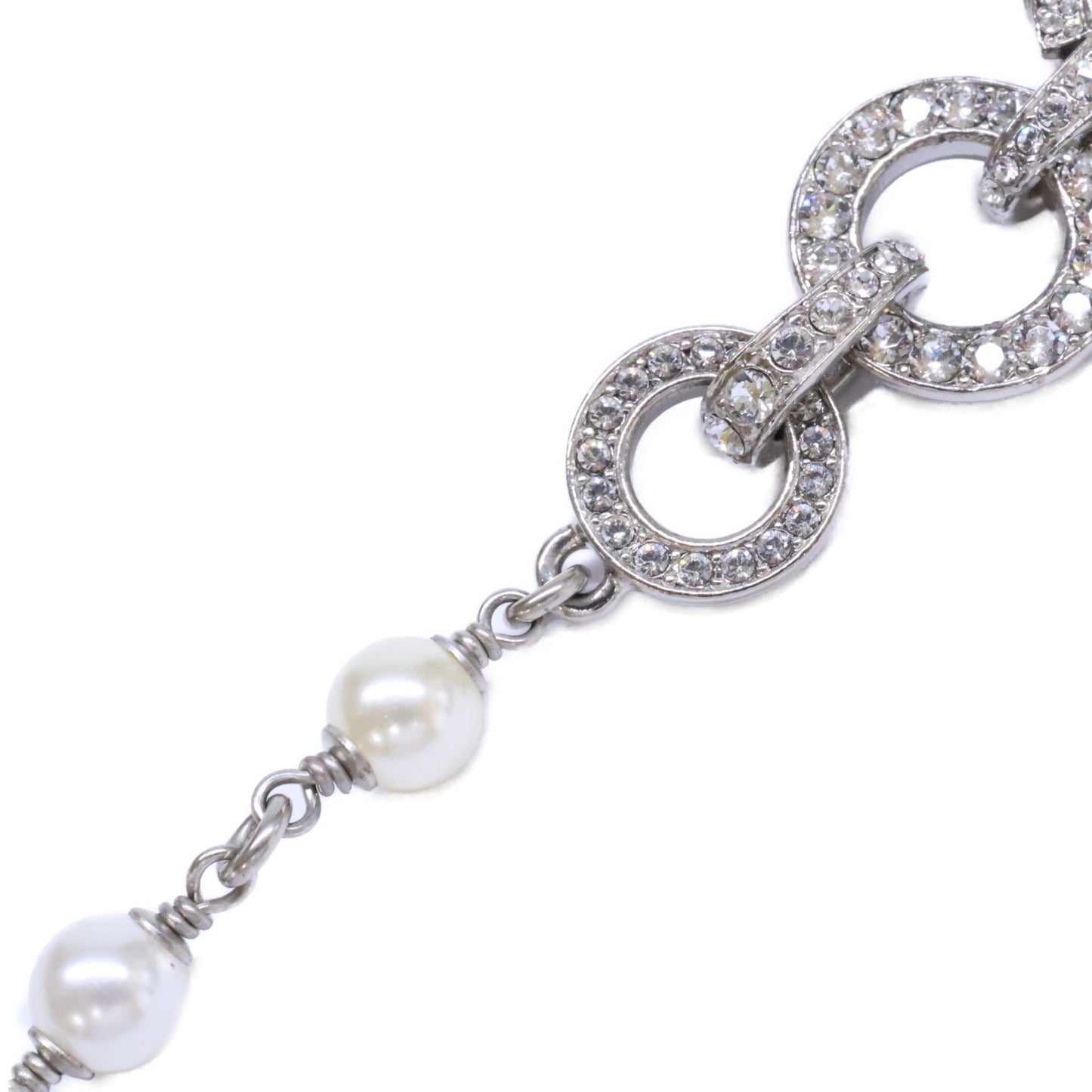CHANEL シャネル 美品 C20S ラインストーンココマーク チェーン ブレスレット