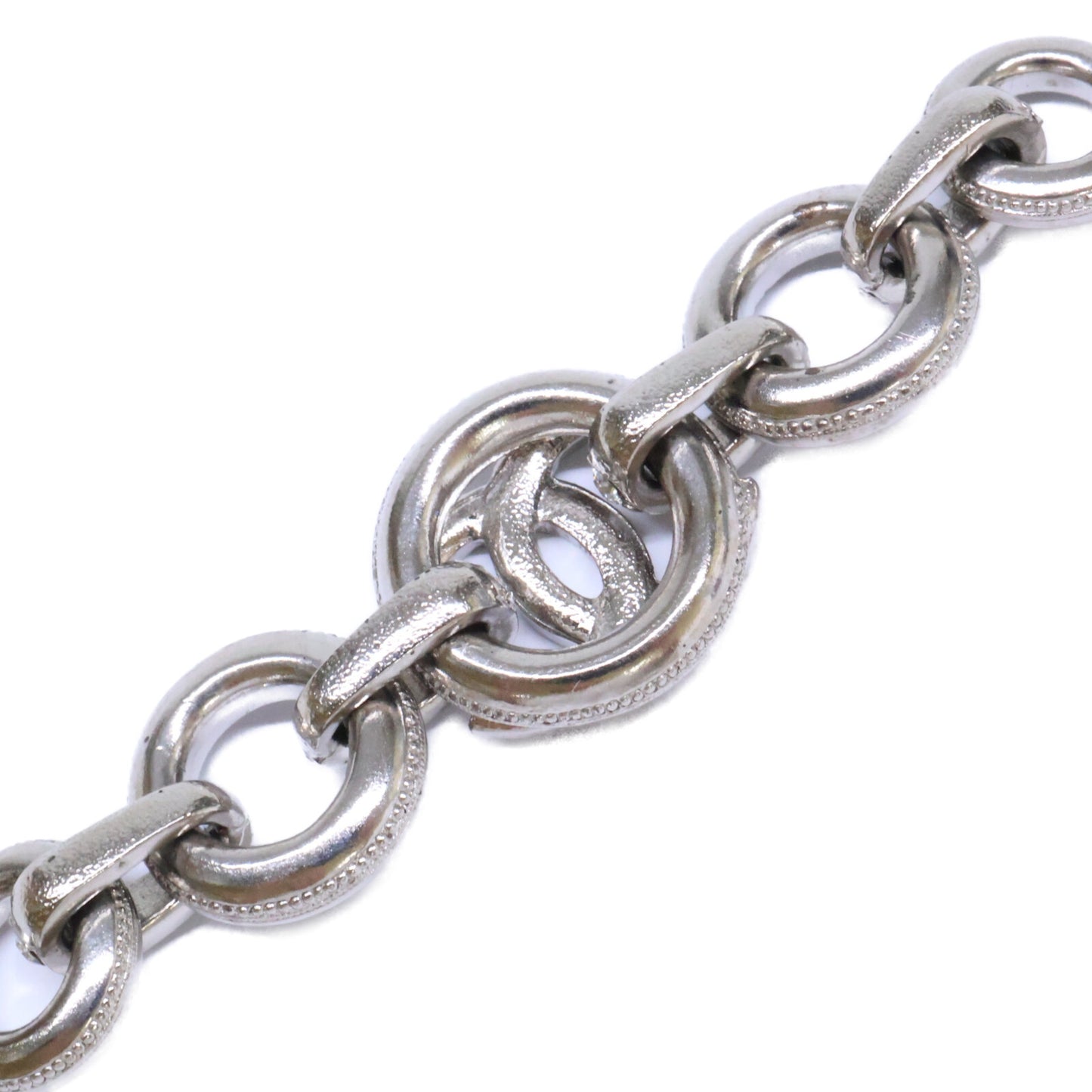 CHANEL シャネル 美品 C20S ラインストーンココマーク チェーン ブレスレット