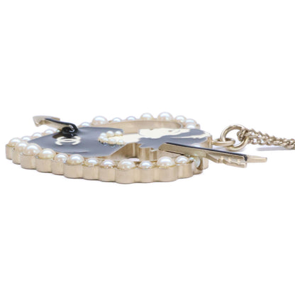 CHANEL シャネル 美品 10P ココシャネル パール ハート＆アロー ネックレス