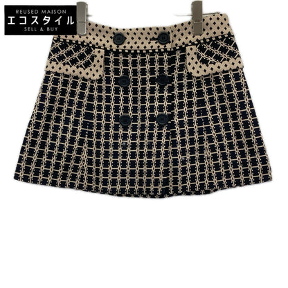 LOUIS VUITTON ルイヴィトン RW102A ダブルボタン 総柄 ミニスカート スカート