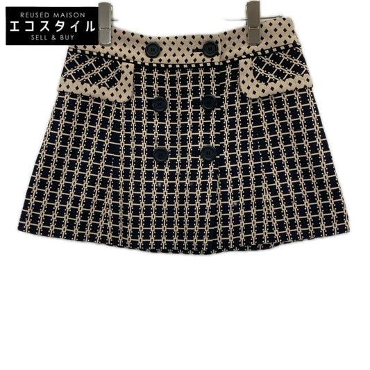 LOUIS VUITTON ルイヴィトン RW102A ダブルボタン 総柄 ミニスカート スカート