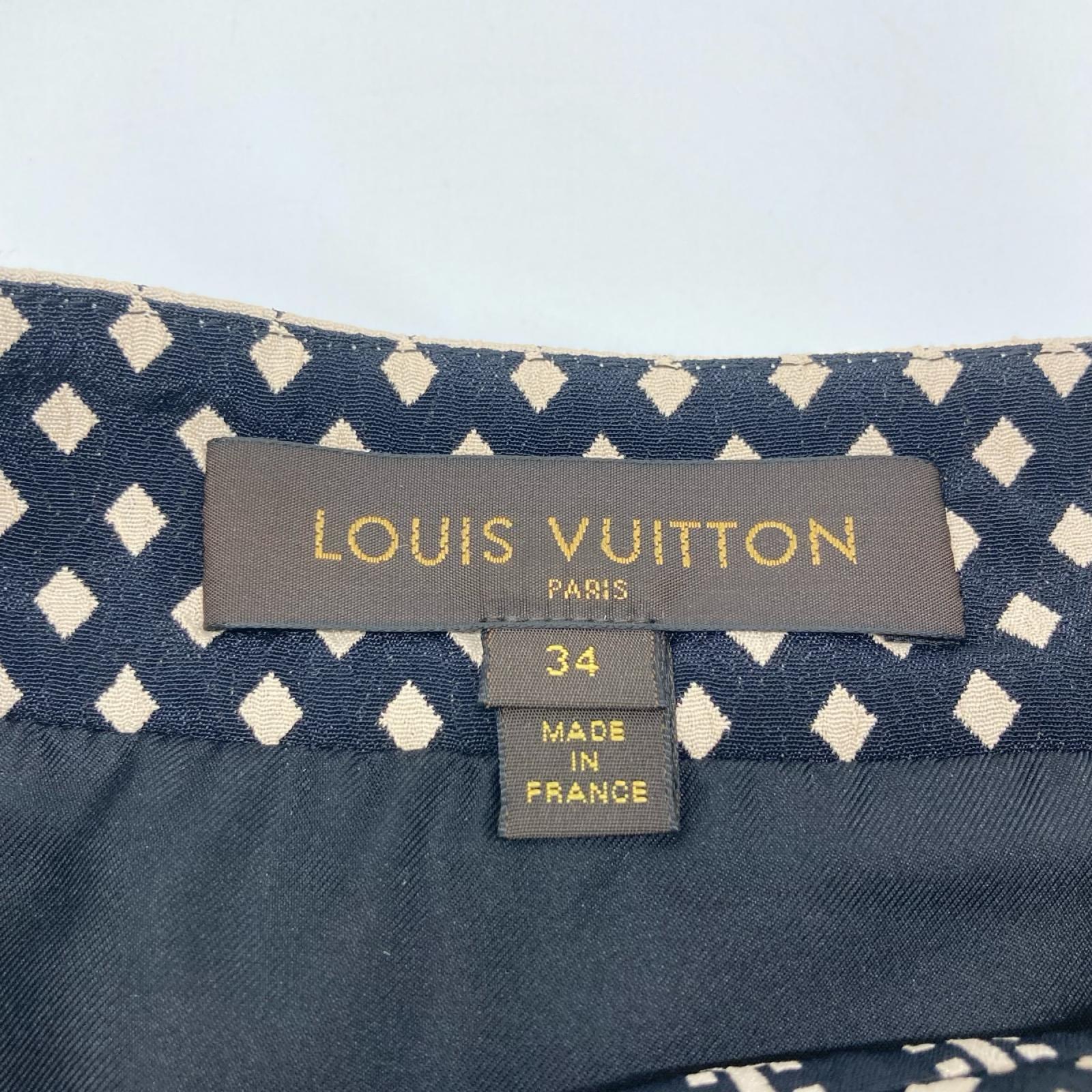LOUIS VUITTON ルイヴィトン RW102A ダブルボタン 総柄 ミニスカート スカート