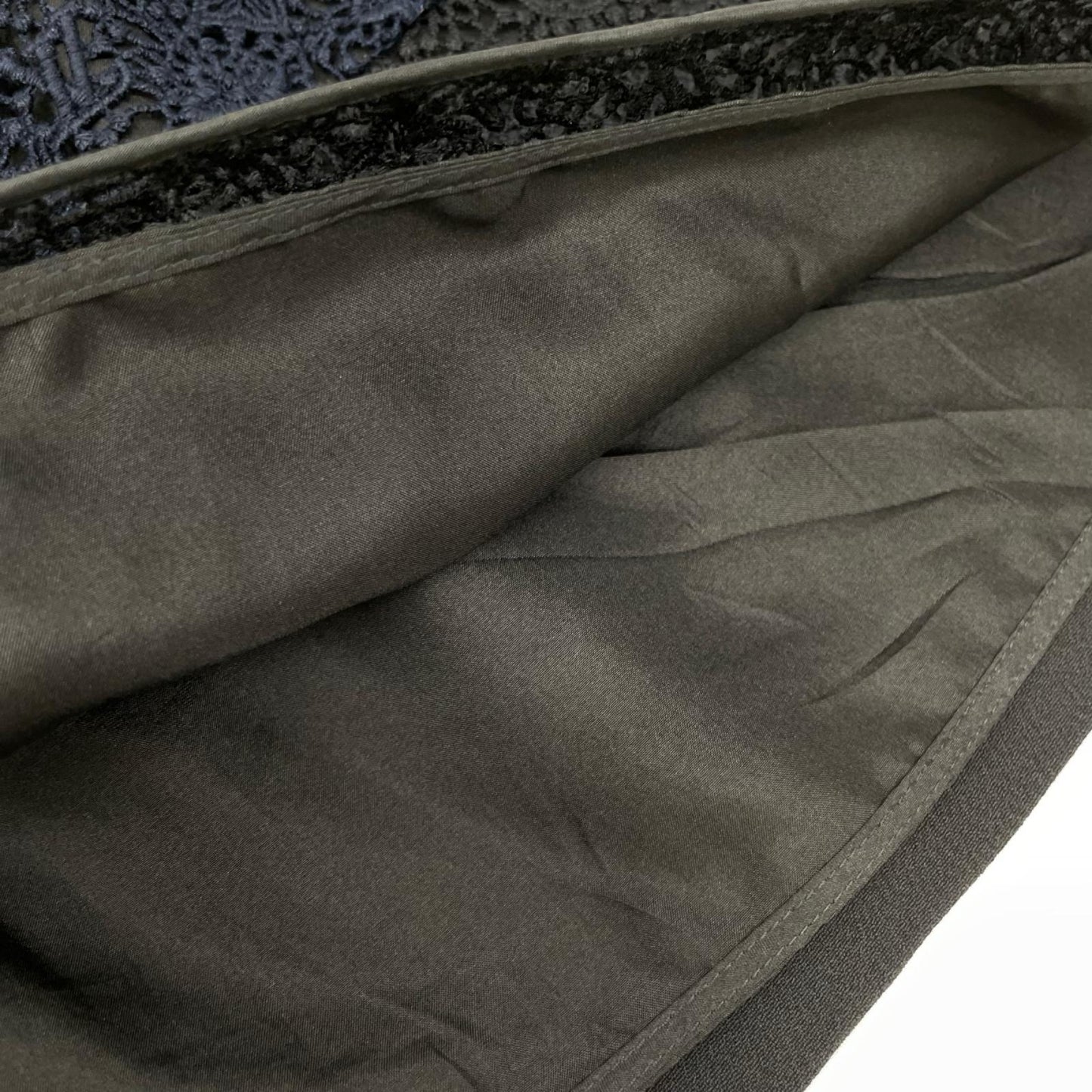 LOUIS VUITTON ルイヴィトン RW141W モノグラムレースニット切替 ウエストゴム ミニスカート ボトムス