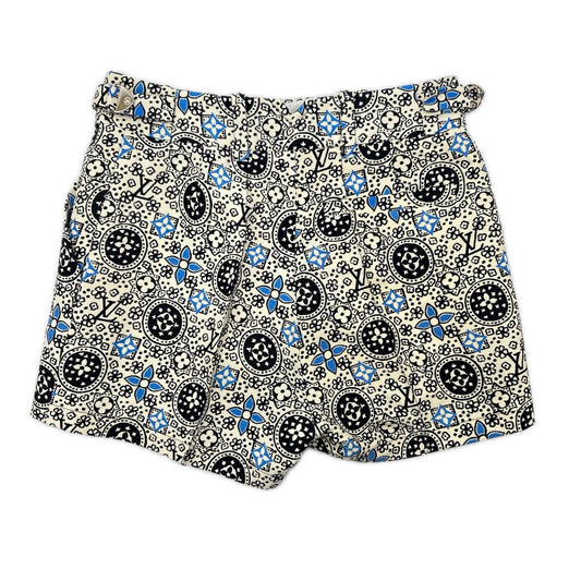 LOUIS VUITTON ルイヴィトン RW162W モノグラム アイボリー ドロスト サイドベルト シルク ショーツ ボトムス