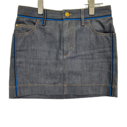 LOUIS VUITTON ルイヴィトン RW141W シルク混 デニム ミニスカート スカート