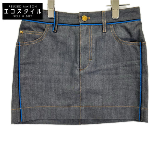 LOUIS VUITTON ルイヴィトン RW141W シルク混 デニム ミニスカート スカート