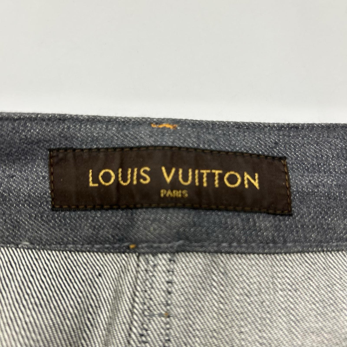 LOUIS VUITTON ルイヴィトン RW141W シルク混 デニム ミニスカート スカート