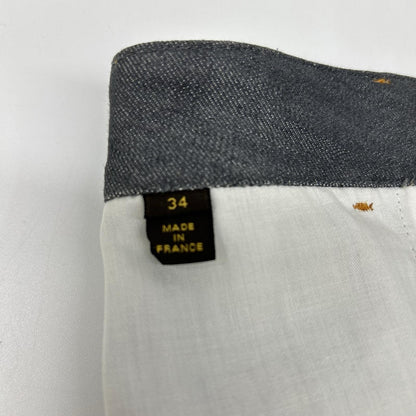 LOUIS VUITTON ルイヴィトン RW141W シルク混 デニム ミニスカート スカート