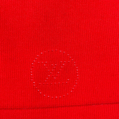 LOUIS VUITTON ルイヴィトン RW151W Red LV Circle Embroidered Sleeveless Rib-Knit Dress Dress