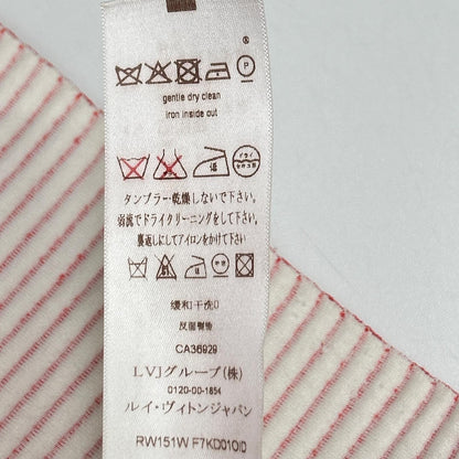 LOUIS VUITTON ルイヴィトン RW151W Red LV Circle Embroidered Sleeveless Rib-Knit Dress Dress