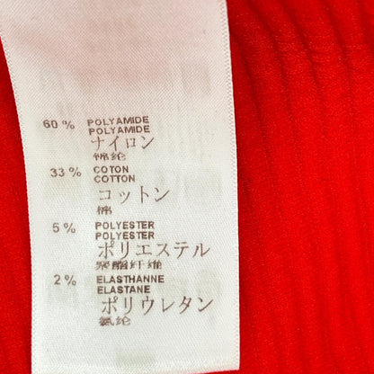 LOUIS VUITTON ルイヴィトン RW151W Red LV Circle Embroidered Sleeveless Rib-Knit Dress Dress