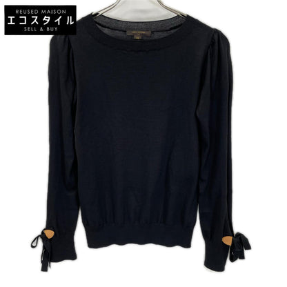 LOUIS VUITTON ルイヴィトン RW152A ブラック 袖リボン ハイゲージニット トップス