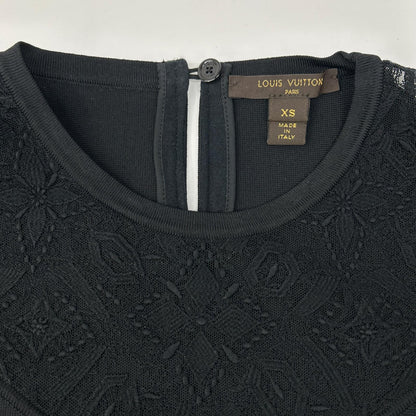 LOUIS VUITTON ルイヴィトン RW162W ブラック モノグラムレース ノースリーブワンピース ワンピース