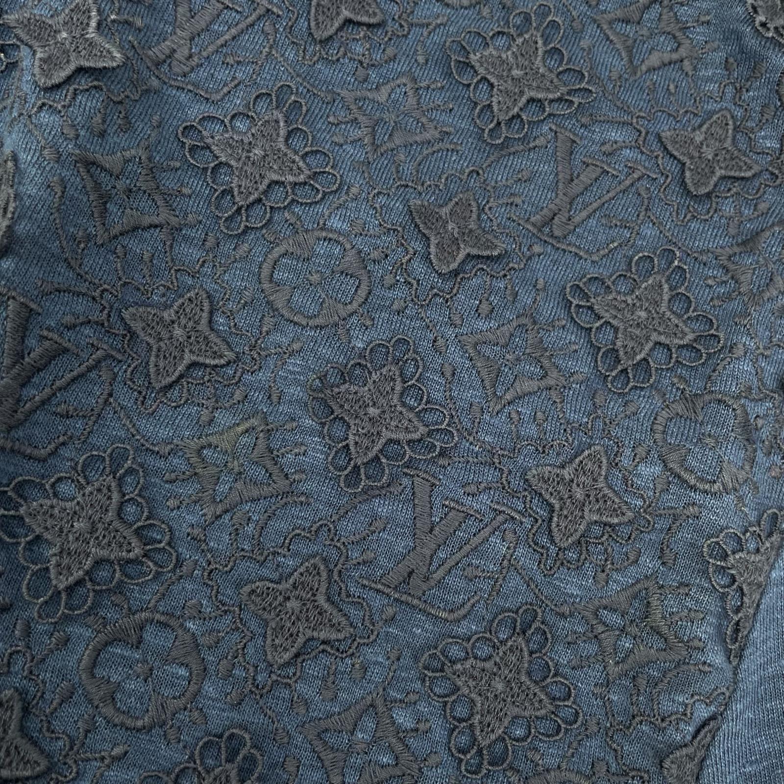 LOUIS VUITTON ルイヴィトン RW171 ネイビーブルー モノグラムレース ワンピース ワンピース