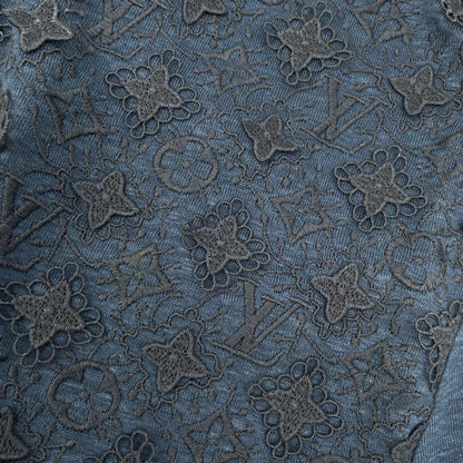LOUIS VUITTON ルイヴィトン RW171 ネイビーブルー モノグラムレース ワンピース ワンピース