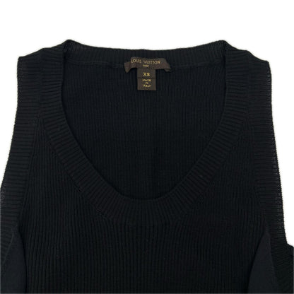 LOUIS VUITTON ルイヴィトン RW152A ブラック ノースリーブリブカットソー トップス