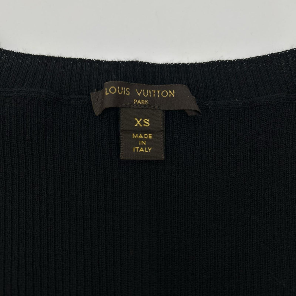 LOUIS VUITTON ルイヴィトン RW152A ブラック ノースリーブリブカットソー トップス