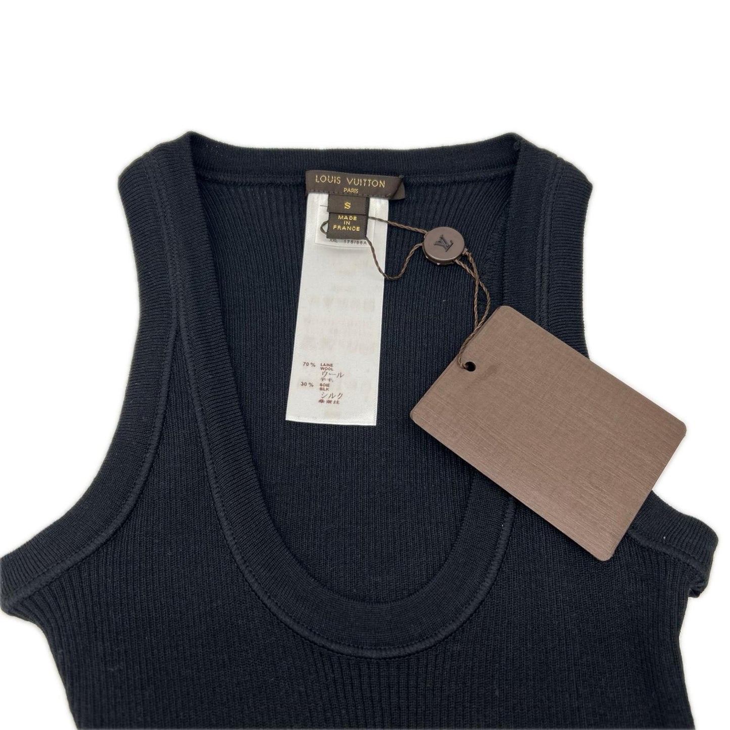 LOUIS VUITTON ルイヴィトン RW141W ブラック ノースリーブニットタンク トップス