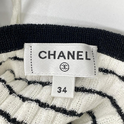 CHANEL シャネル P76859 ココマーク ボーダー ノースリーブワンピース ワンピース