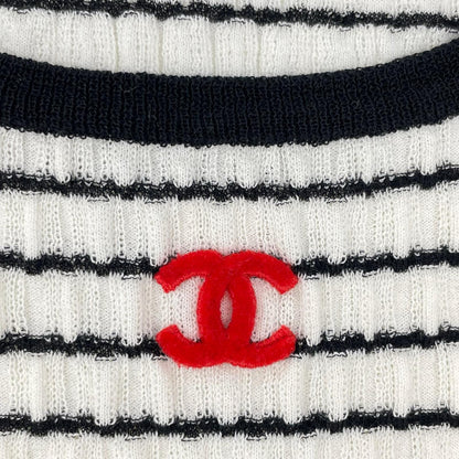 CHANEL シャネル P76859 ココマーク ボーダー ノースリーブワンピース ワンピース