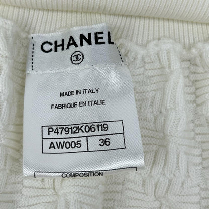 CHANEL シャネル P47912 ホワイト ココマーク ハイウエストニットスカート スカート