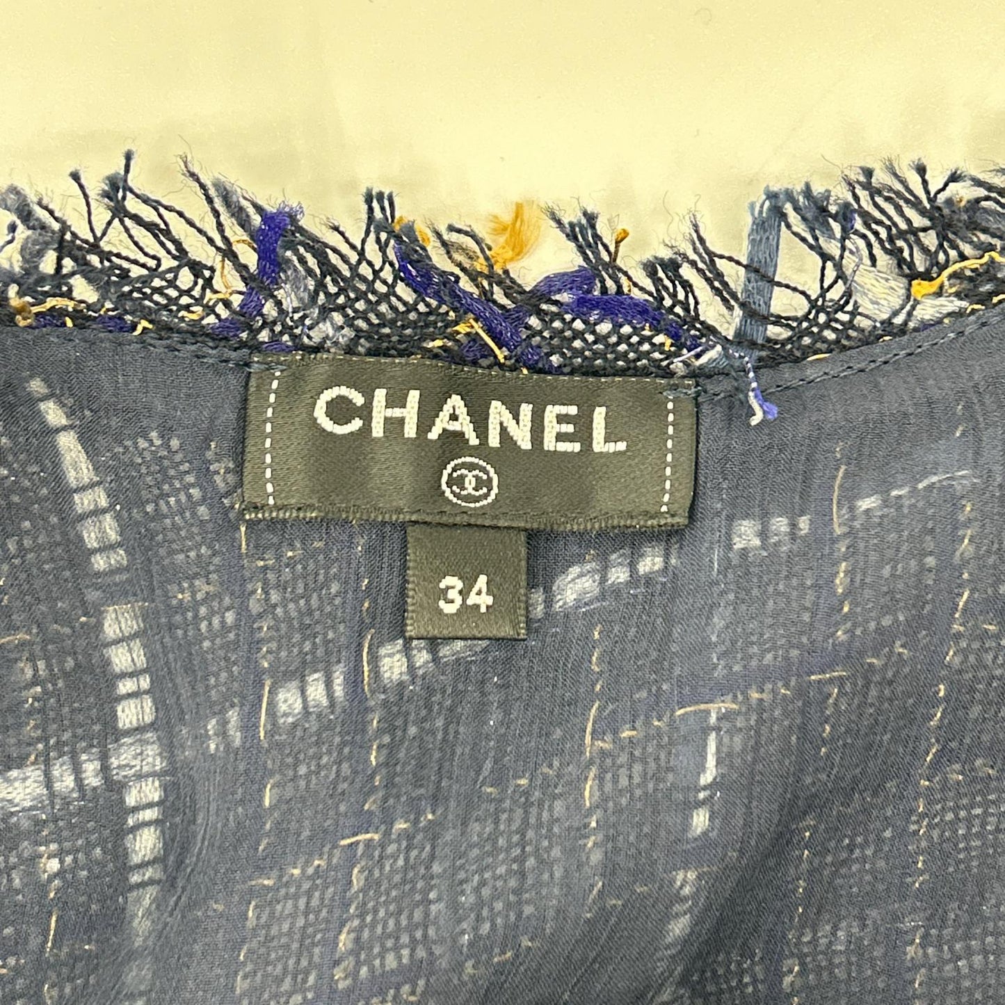 CHANEL シャネル P56045 ネイビーチェック ツイード キャミワンピ ワンピース