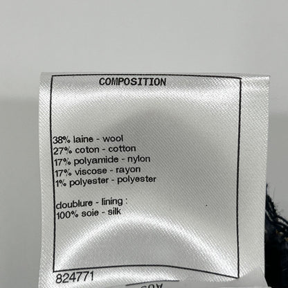 CHANEL シャネル P56045 ネイビーチェック ツイード キャミワンピ ワンピース