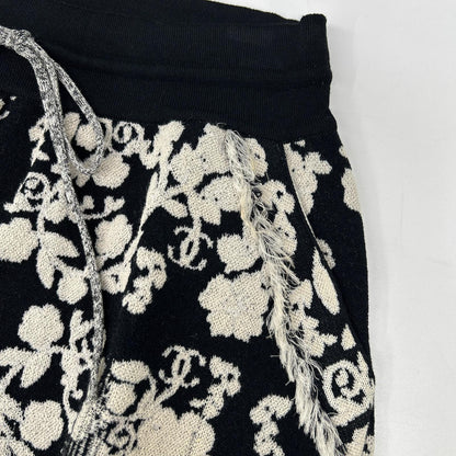 CHANEL シャネル P47652 ココマークリーフ刺繍 パイルショーツ ボトムス