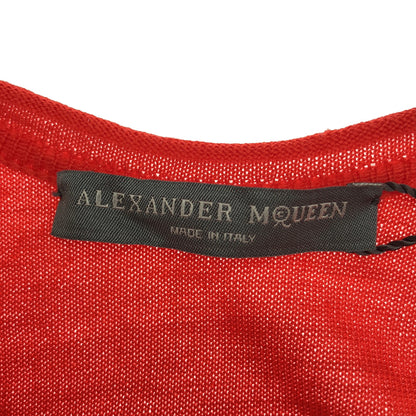 ALEXANDER McQUEEN アレキサンダーマックイーン オレンジ ハイゲージ ノースリーブコクーンニットワンピース トップス