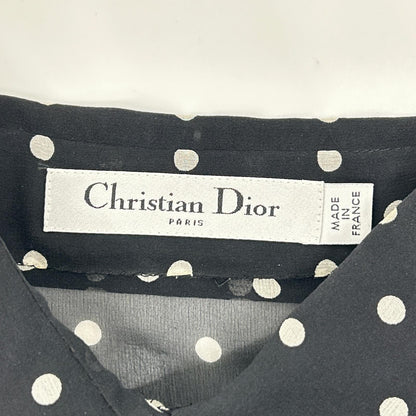 Christian Dior クリスチャンディオール 8E21020A1680 Bee刺繍 シルク ドット オールインワン オーバーオール オールインワン