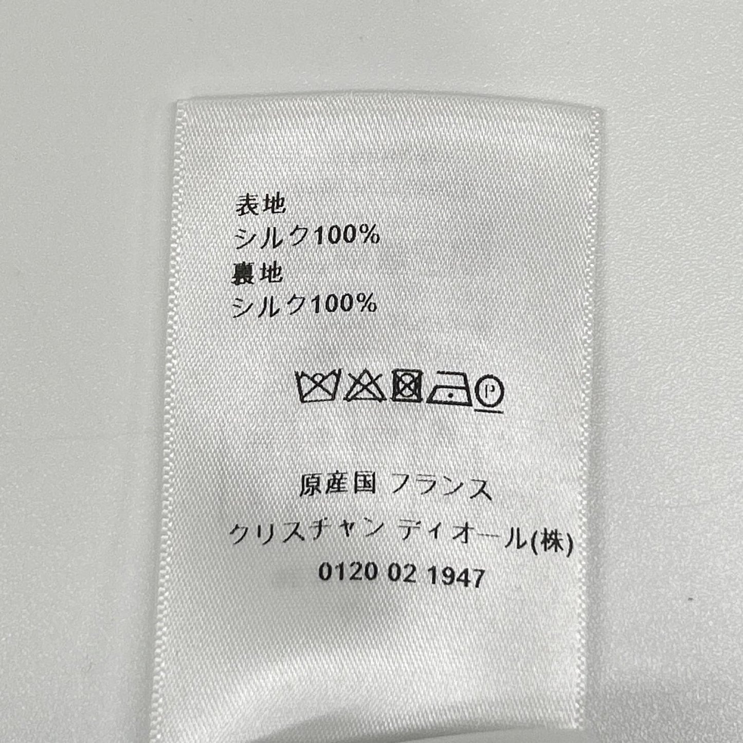 Christian Dior クリスチャンディオール 8E21020A1680 Bee刺繍 シルク ドット オールインワン オーバーオール オールインワン